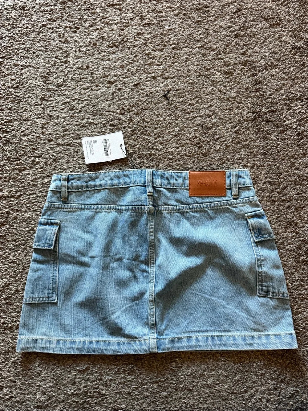 NWT Princess Polly Zakai Cargo Denim Mini Skirt